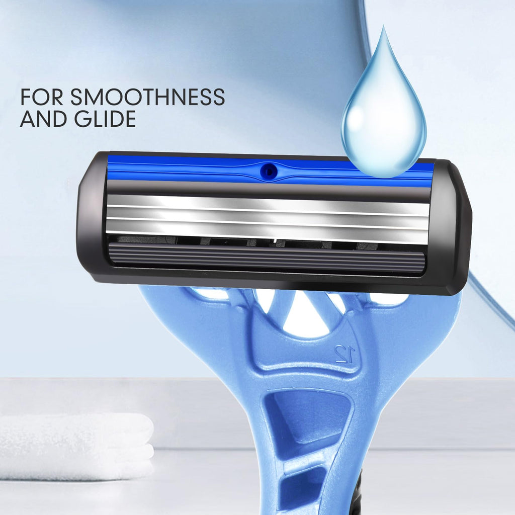 Wovnet 36 Pcs Men's Disposable Razors Bulk 3 Blade Disposable Head Razor for Sensitive Skin for a Smooth, Comfortable Shave
