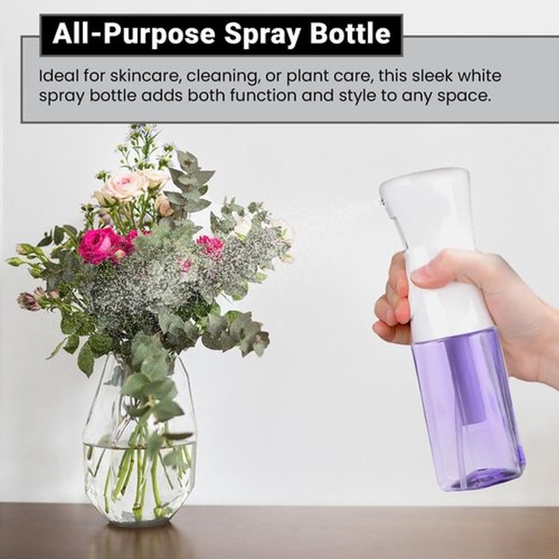 Continuous Mist Spray Bottle - Ultra Fine Mist for Hair Styling & Versatile Use - 5 oz Purple Octagon