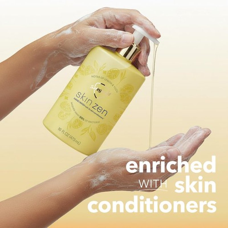 Safeguard Liquid Hand Soap, Skin Zen, Washes Away 99% Bacteria, Made with Natural Moisturizers & 2X Skin Conditioners, Safeguarding Families, PH Balanced Formula, Lemon & Yuzu Scent, 16 oz
