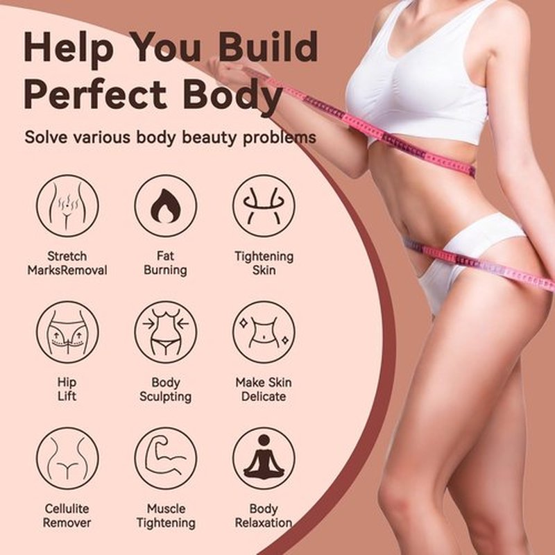 Skiennix Cellulite Body Device - Radio Frequency Massage for Temporary Reduction | White