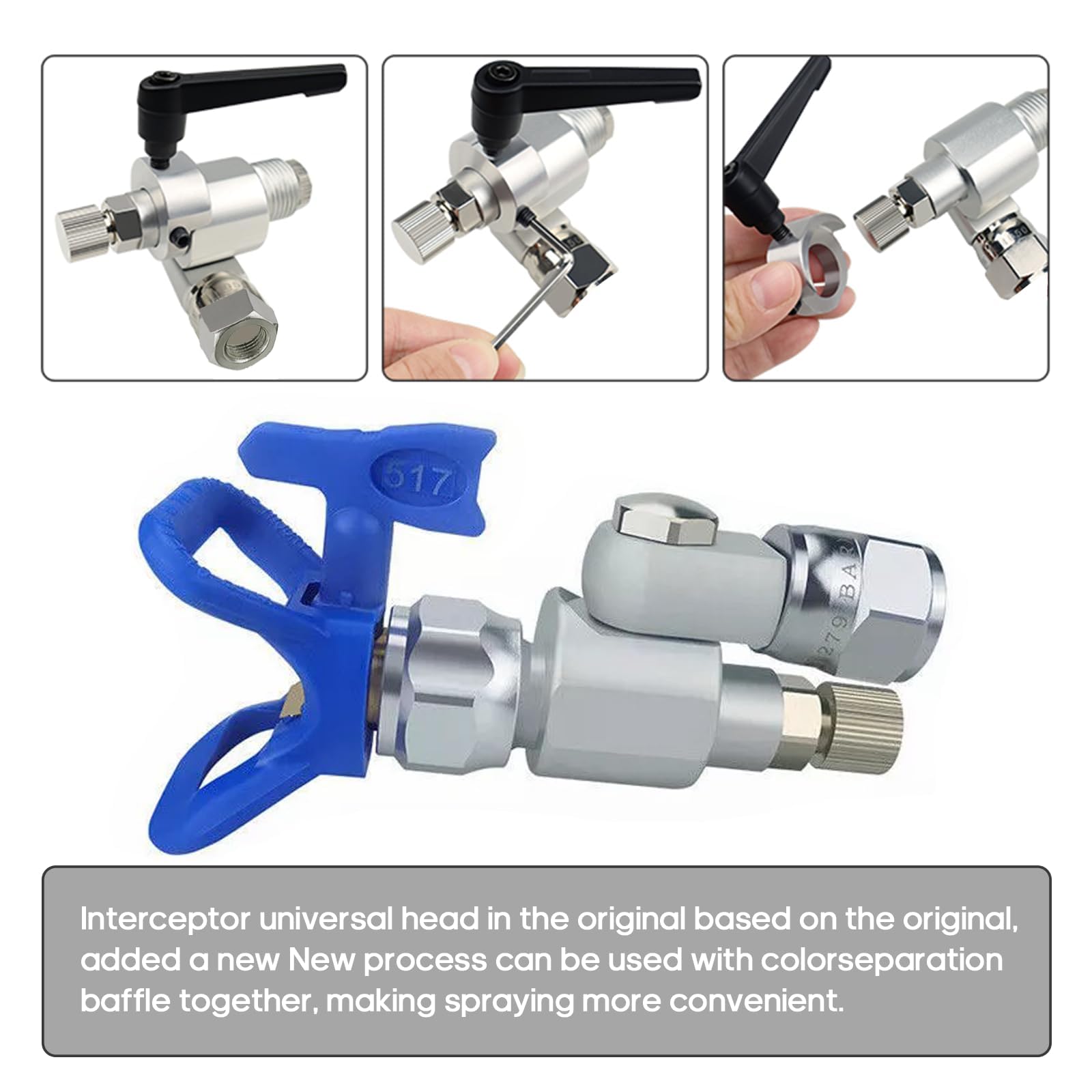 287030/287036 CleanShot Shut-off Valve Swivel Joint for High Pressure Airless Paint Sprayers Gun Pole Extensions Anti-Spitting Valve Adapter for Graco Titan Airless Paint Sprayers