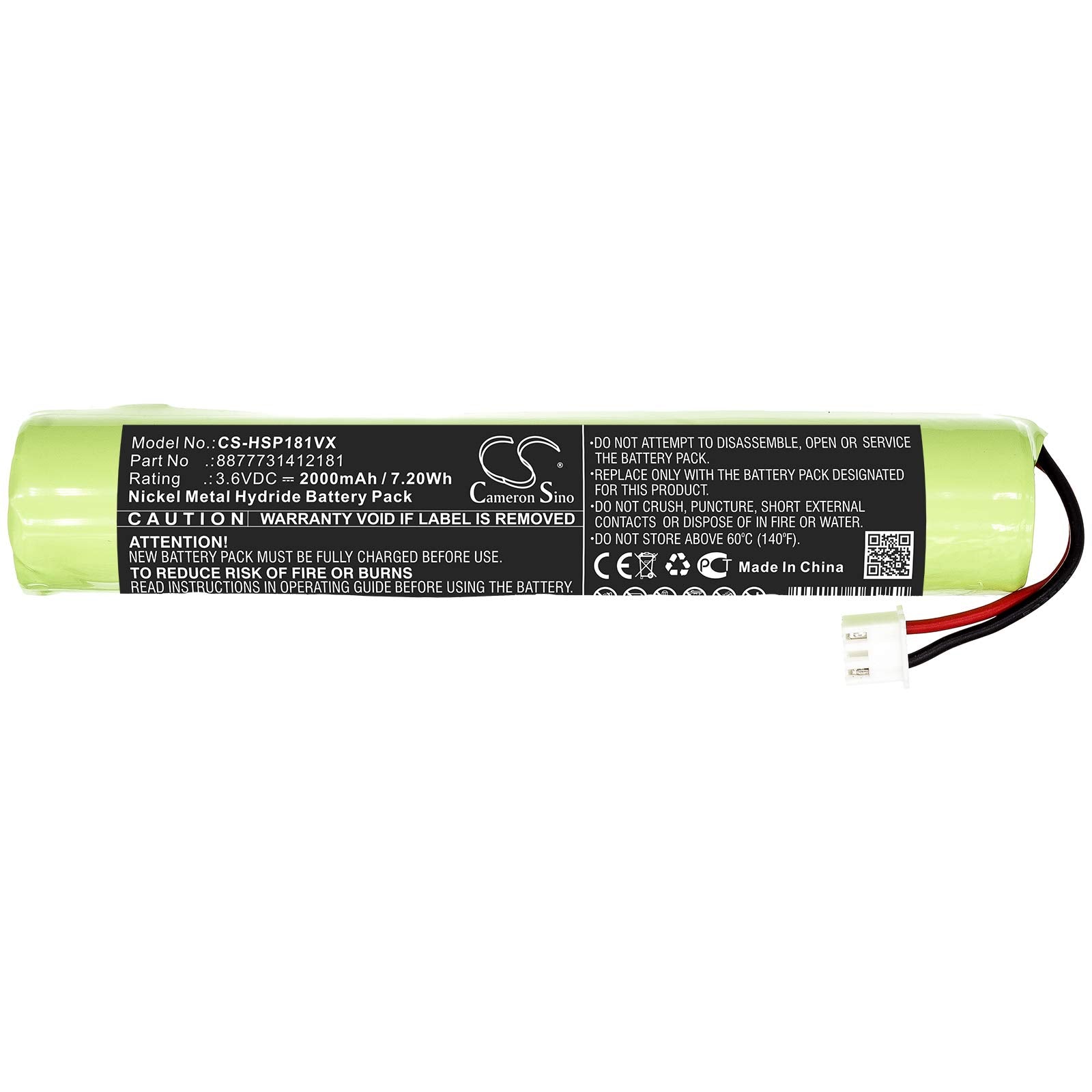 Ejjinenbby Scrubber Hurricane 8877731412181 Battery Replacement for Hurricane Spin Scrubber (2000mAh/3.6V)