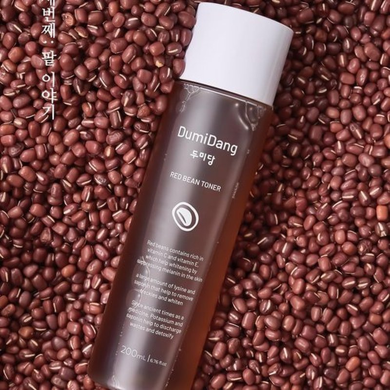 DumiDang Red Bean Essence Toner - Korean Traditional Vegan Skincare Formula, Anti-Aging & Nourishing with Fermented Red Bean Extract, 200mL | 6.75 fl. oz
