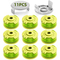YWTESCH Trimmer String for Ryobi One Plus+ AC80RL3,11 FT/0.080-Inch，Spool Replacement Compatible with Ryobi 18v, 24v, and 40v Cordless Trimmers (9 Pack Trimmer Line & 2 Pack Trimmer Cap)