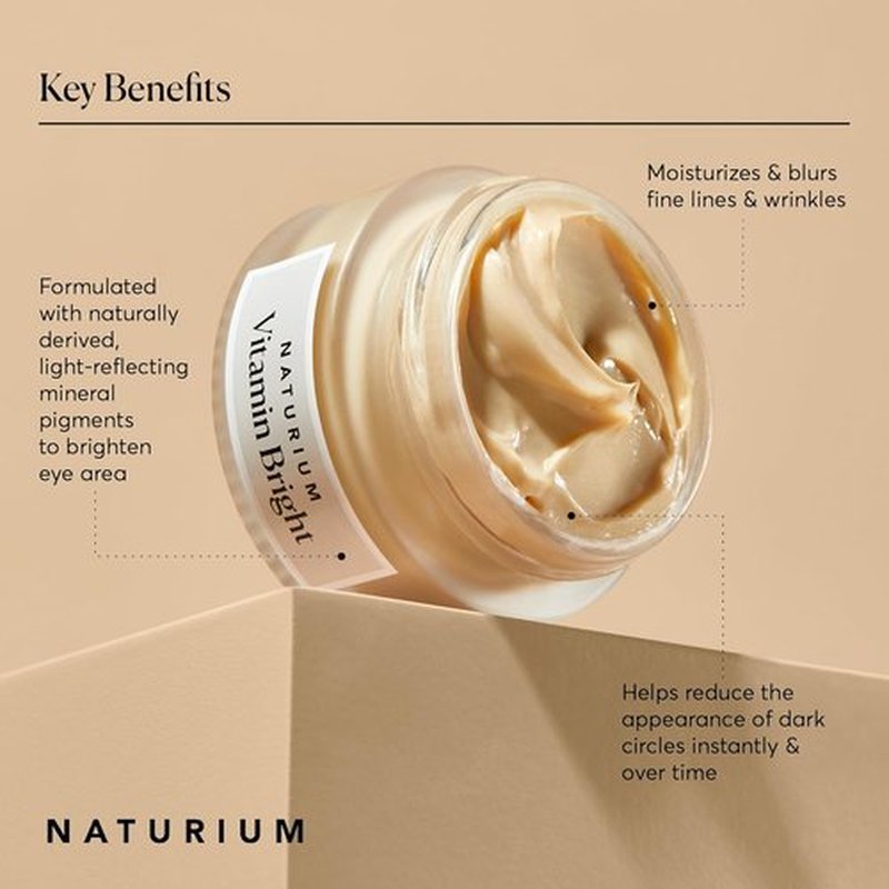 Naturium Vitamin Bright Eye Cream - Illuminating Under Eye Repair for Dark Circles, Light/Medium, 0.5 oz