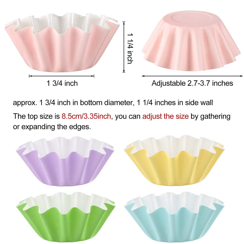 Boao Wax Melt Liners Reusable Leakproof for Any Wax Cubes Waxes Warmer Containers Cups for Scented Candle Plug in Warmers Electric Waxes Melters Burner(Pink, Blue, Green, Yellow, Purple,50 Pieces)