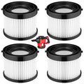 4 Pack 49-90-0160 Cartridge HEPA Filter Fits for Milwaukee Compact Vacuum filter M18 Model# 0882-20, Part # 49-90-1951