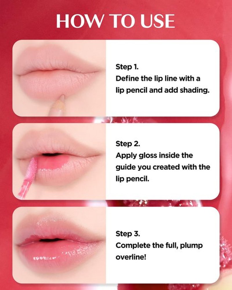 THESAEM Saemmul Candy Syrup Gloss - 02 Cherry Syrup Daily Red - Korean Plumping Lip Gloss Syrup Shine Volume Layer - High-Gloss Moisturizing with Candy-Like Finish, 0.2 fl.oz.