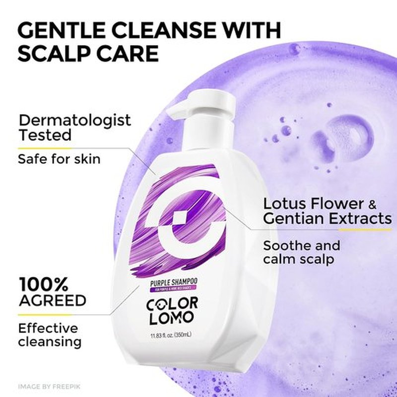 COLORLOMO Ultra Color Safe Shampoo - Prevent Fading & Enhance Shine | Vegan Formula for Purple Hair