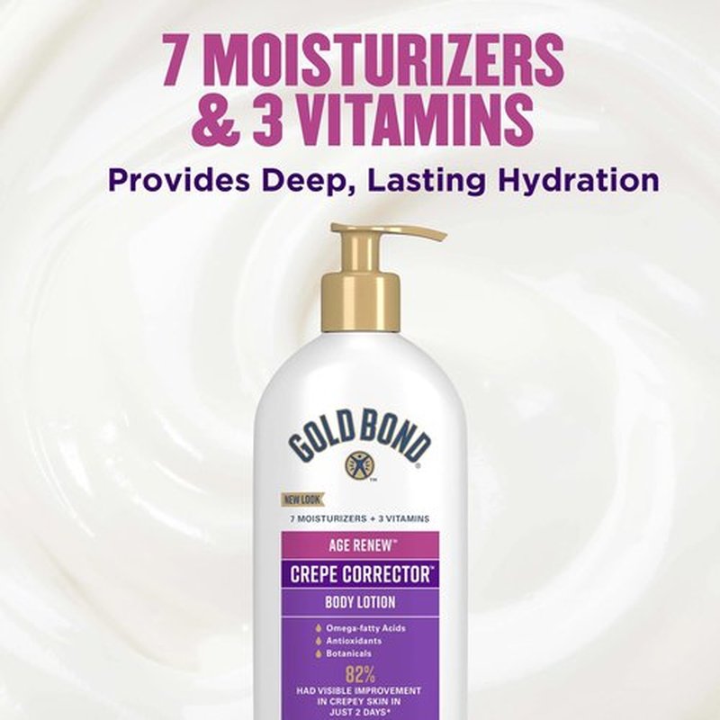 Gold Bond Age Renew Crepe Corrector Body Lotion, Replenishing & Smoothing Formula, Gold Bond Crepe Corrector Body Lotion, 14 oz