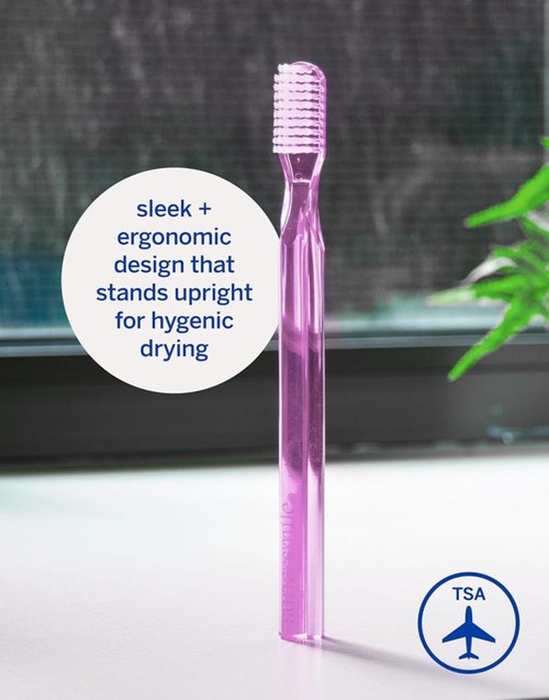 Supersmile New Generation Toothbrush - Ergonomic Design with Patented 45° Soft Nylon Bristles for Effective Whitening