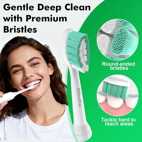 Philips Sonicare Replacement Brush Heads - Compatible with C1, C2, 4100, 5100, 6100 | 8 Pack White