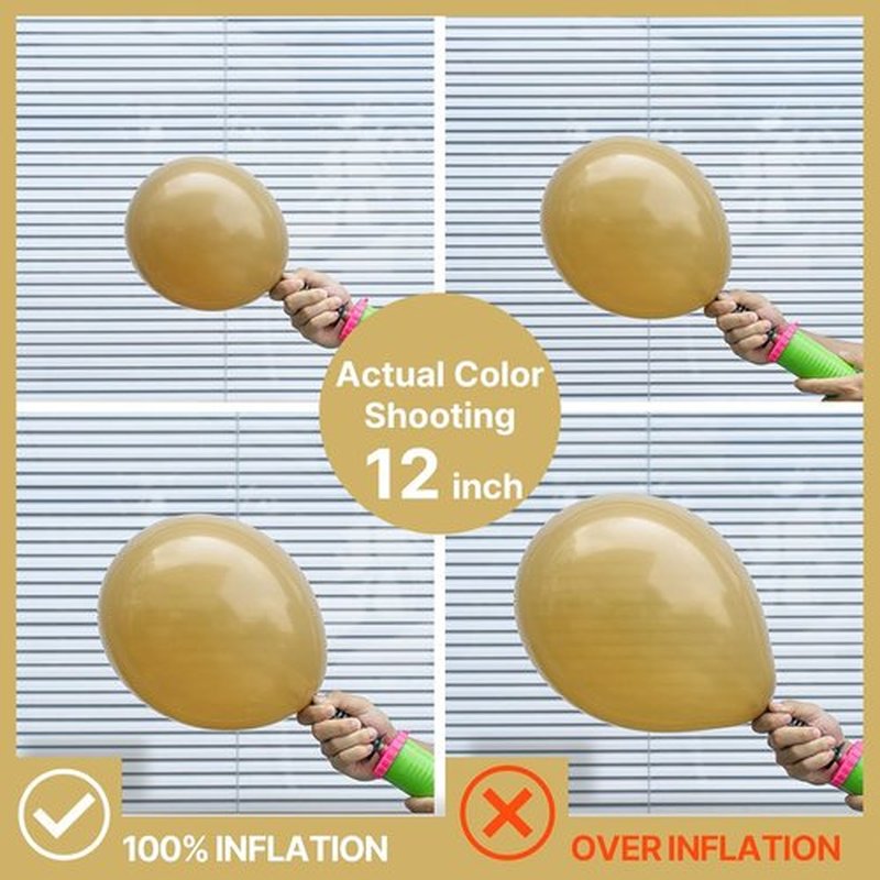PartyWoo Tan Balloons - 100 Pcs 12 Inch Light Brown Latex Balloons for Weddings & Celebrations