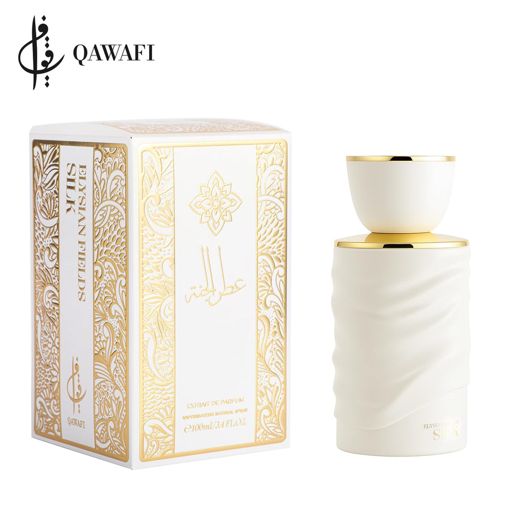 QAWAFI - Elysian Fields-Silk, Floral, Fruity, Gourmand, Vanilla Eau de Parfum Long-Lasting Fragrance for Women, 3.40 Ounce / 100 ml