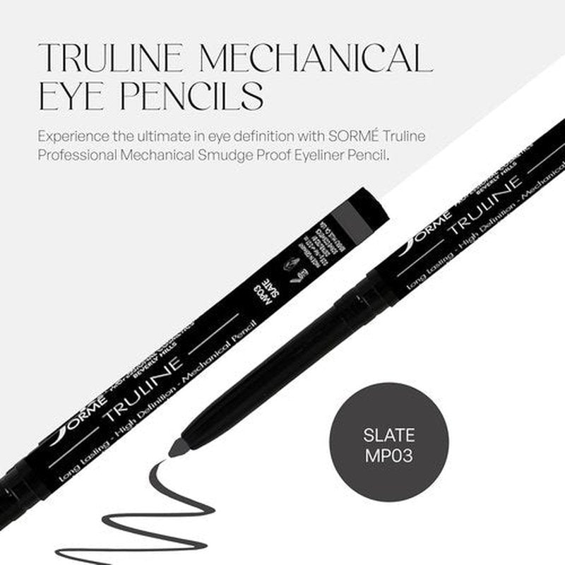 SORMÉ Truline Professional Eyeliner Pencil - Waterproof Gel Formula with Vitamin E - Smudge Proof & Nourishing - 0.1 Ounce - Stone