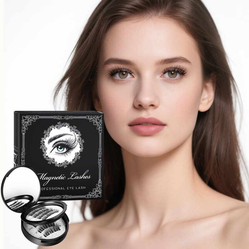 WITIFIG 2025 Magnetic Eyelashes 4 Pairs Kit 3D Natural Reusable Lashes with Applicator, No Glue Eyeliner Needed, Waterproof & Hypoallergenic False Eyelashes for Daily/Party/Wedding (1)