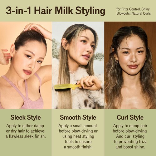 NARKA Leave-In Conditioner Hair Milk – Heat Protectant 392°F (200°C), Anti-Frizz Smoothing Cream, Split End Repair, Lightweight Non-Greasy Hydrating Hair Serum (150ml / 5.07 fl oz.)