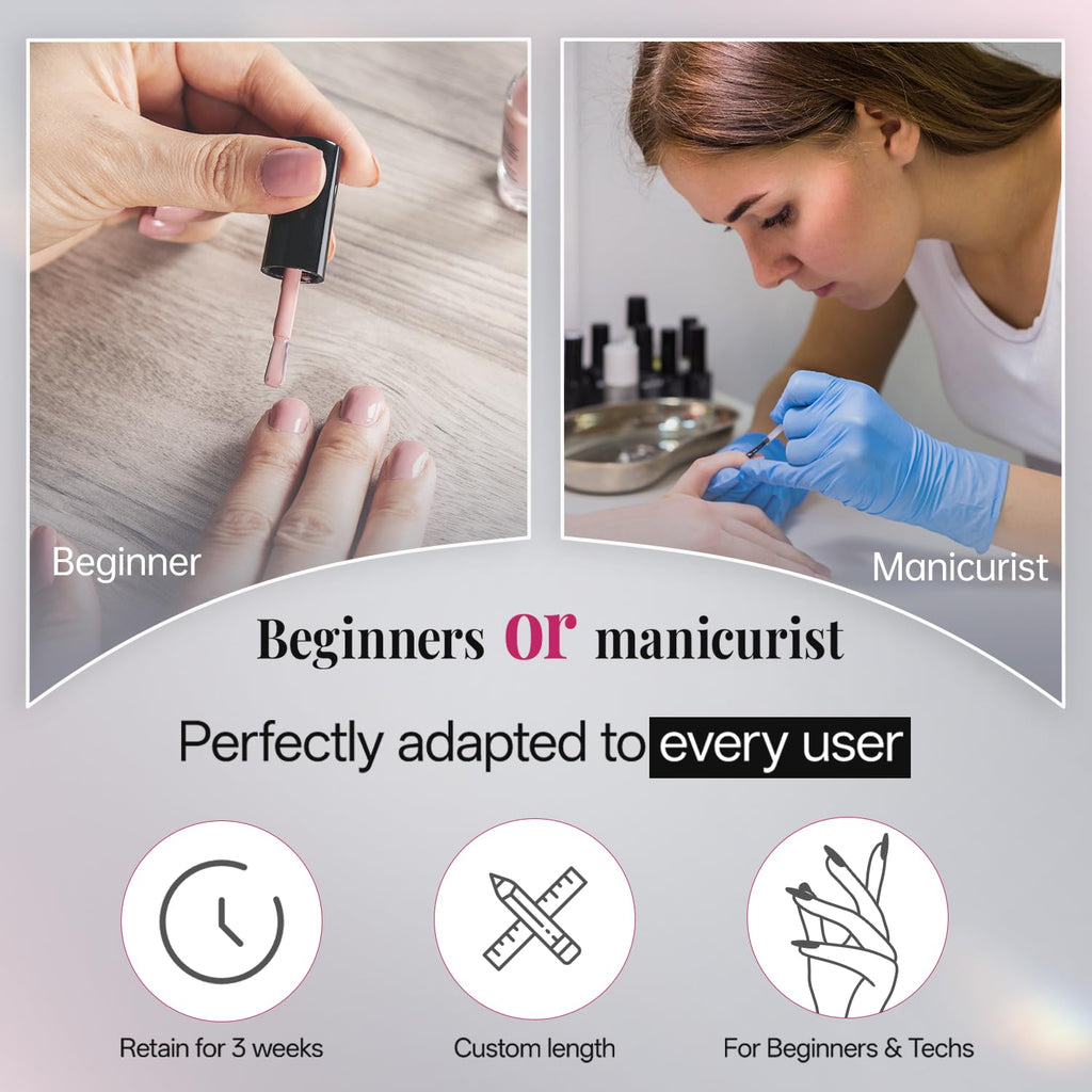 krofaue Duck Nail Tips - Clear Soft Gel Curved Nail Tips