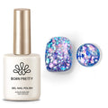 Born Pretty Glitter Gel Nail Polish with Sequins, Long Lasting U V Gel Polish for Manicure and Nail Art, DIY at Home, Salon-Quality, Easy to Apply, 15ml Set8