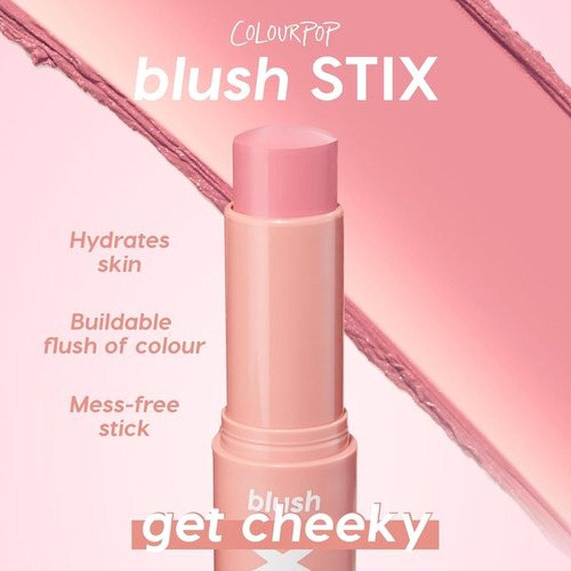 ColourPop Blush Stix - Blendable Cream Blush Stick for Hydrated, Natural Finish - Under Pressure (0.28 oz)