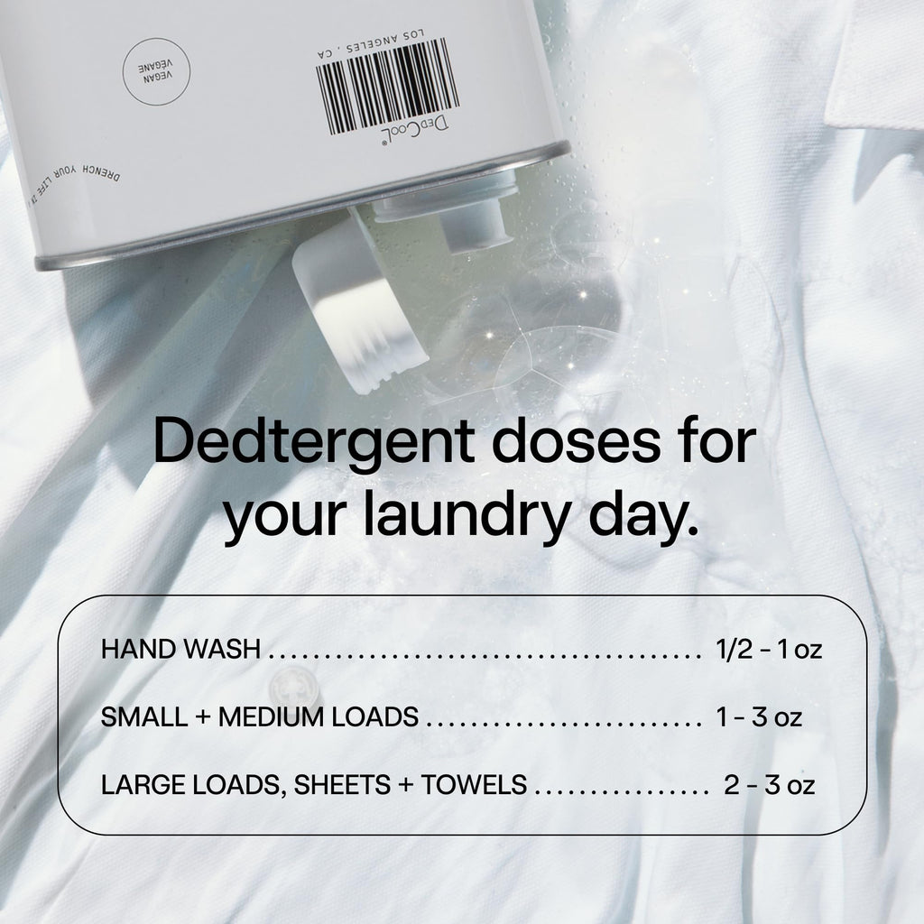 DedCool Liquid Laundry Detergent in Milk | Luxurious Scent | Stain-Removing Formula | Infused with Natural Essential Oils | Non-Toxic | Up to 120 Washes | 64 fl oz
