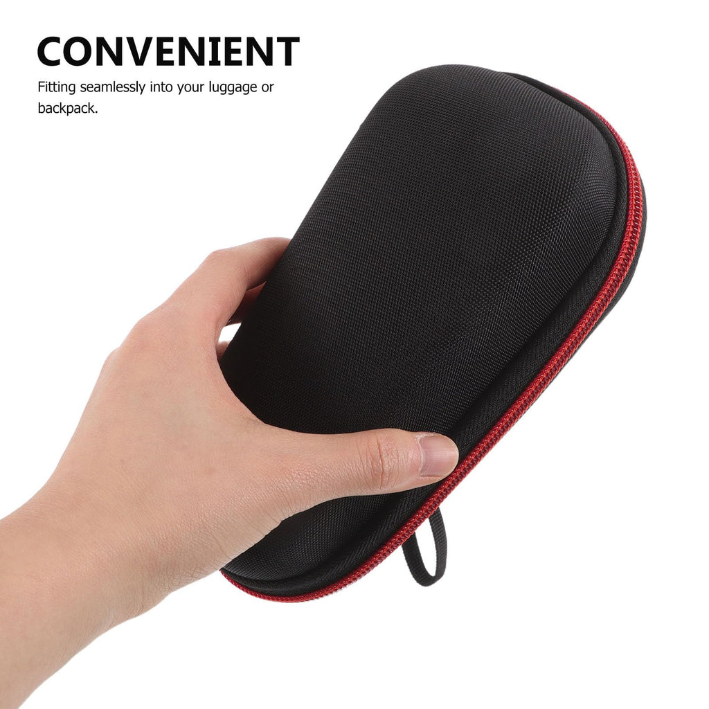 GALPADA Universal Electric Shaver Protective Case Red Dual Zipper Shockproof Travel Bag Portable Razor Holder for Outdoor Camping