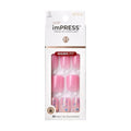 KISS imPRESS Press-On Nails - Dream It Up Design, Light Pink, Short Squoval Shape | 30 Nails & Accessories Included
