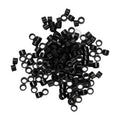 1000 Pcs Aluminum Micro Links Rings 4.5mm Lined Beads Hair Extension Tool (Black)