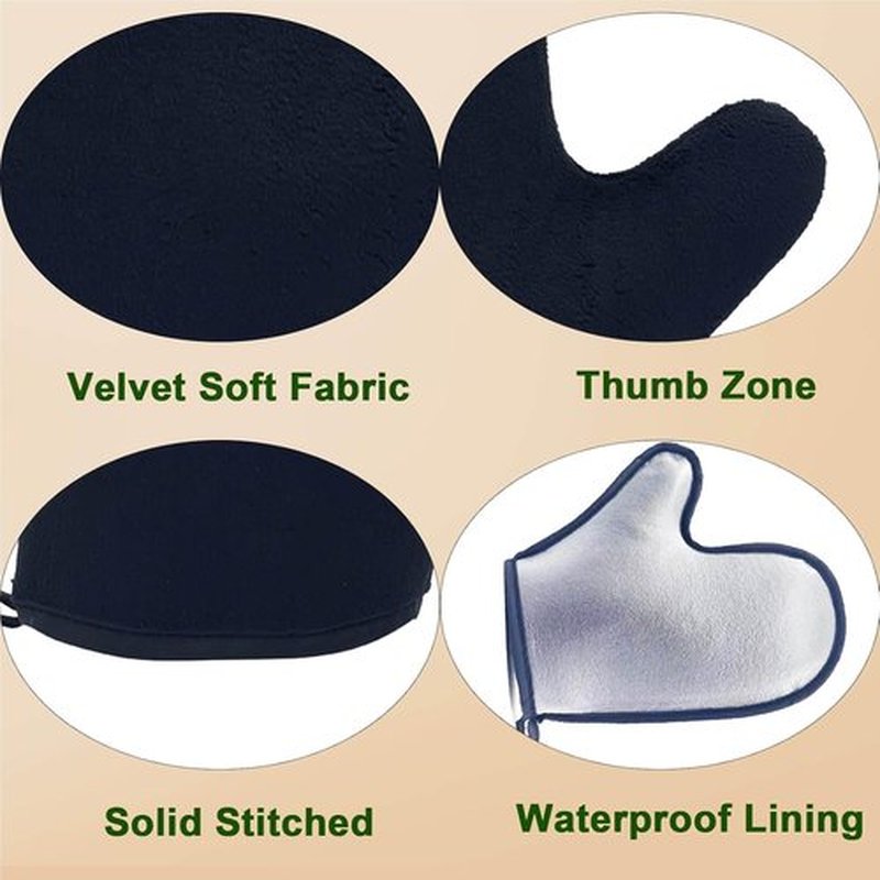 Self Tanning Mitt Applicator Kit by [Brand Name] - 4 Essential Tools for Streak-Free Tan | Black