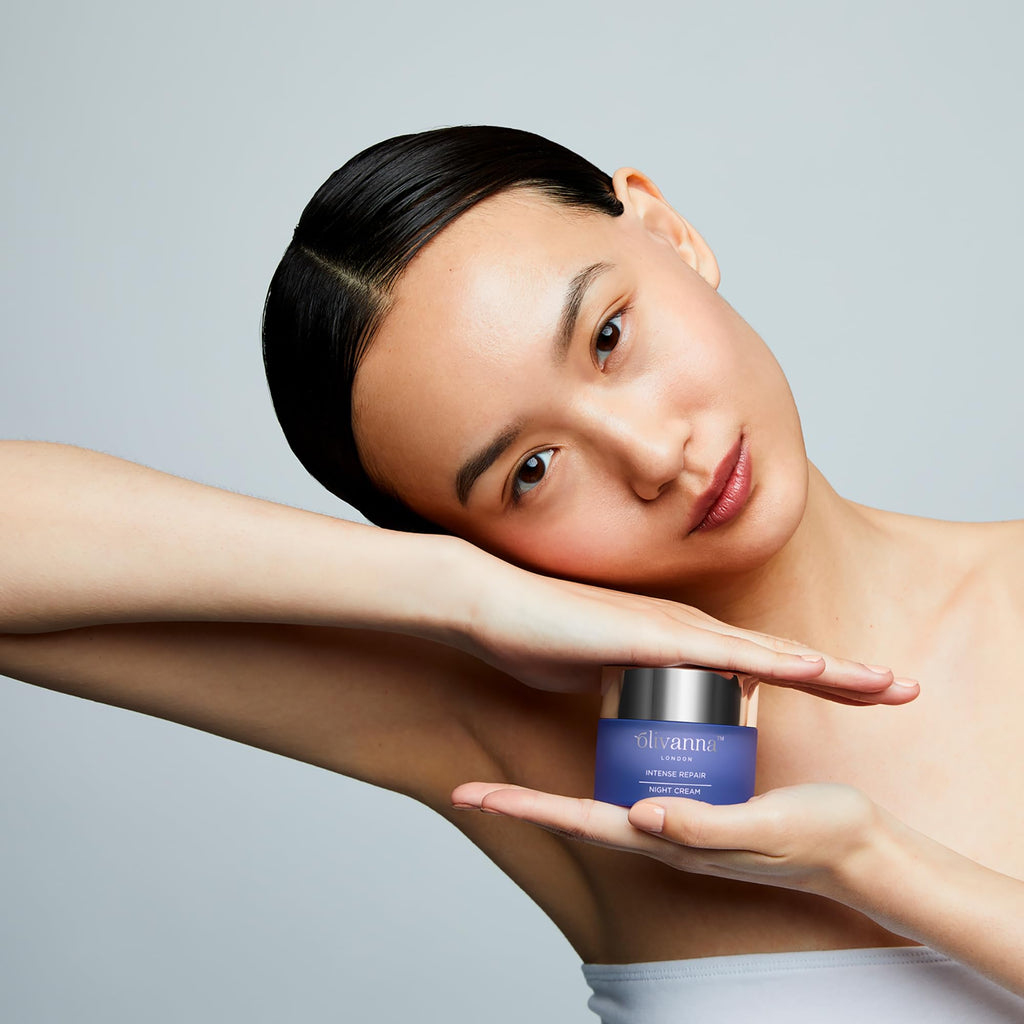 Olivanna Intense Repair Night Cream - Face Moisturizer - Enriched with Natural Ceramides, Hyaluronic Acid, and Omega-Rich Seed Oils - 1.6 oz