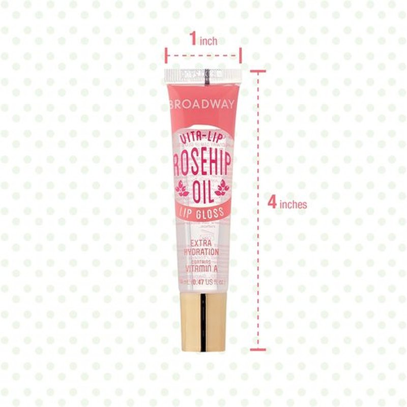 Ruby Kisses Broadway Vita-Lip Clear Lip Gloss (Rosehip Oil 6 Pack), Ultra-Hydrating & Soothing Formula with Vitamin Oils, High-Shine Non-Sticky Finish, Healing Glossy Lip Balm With Vitamin A