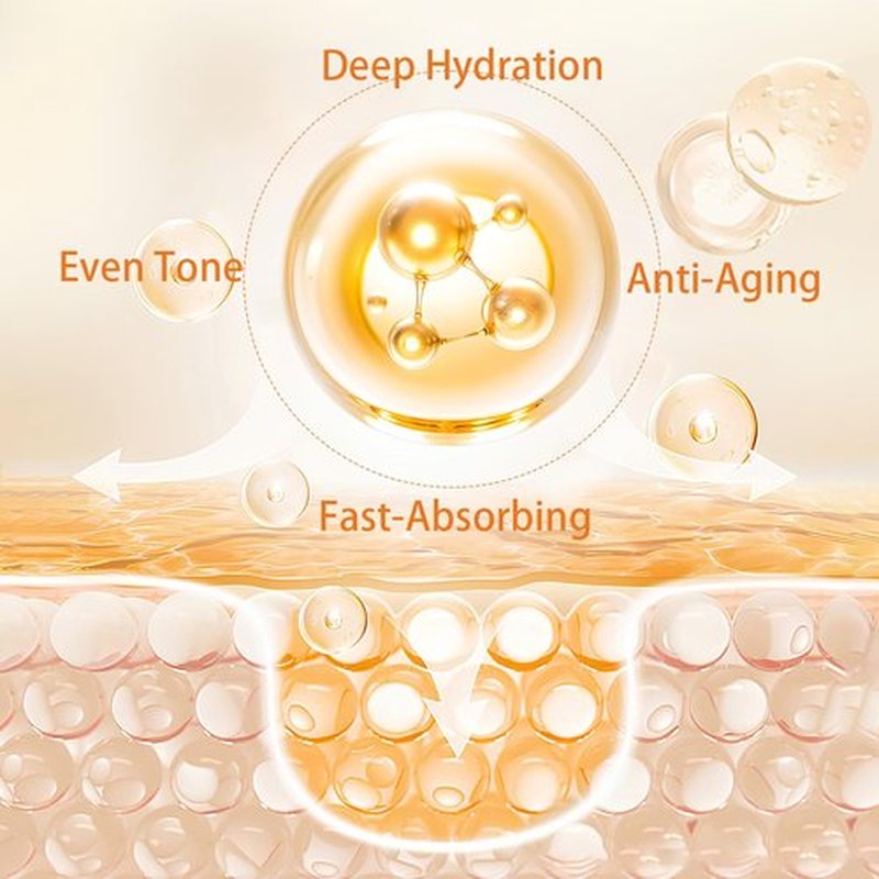 DEBAIY Vitamin C Facial Serum with Niacinamide Ceramide T5 Multi-Effect Anti-Aging Anti-Wrinkle (4.06fl.oz/120ml)