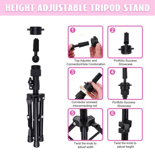 18" Mannequin Head Human Hair with 100% Real Hair Opini Human Hair Mannequin Doll Head for Hairdresser Practice Braiding Hairstyling with Adjustable Tripod Stand and Tools (18 Inch- Tripod Set)