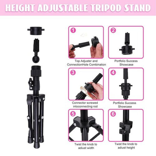 18" Mannequin Head Human Hair with 100% Real Hair Opini Human Hair Mannequin Doll Head for Hairdresser Practice Braiding Hairstyling with Adjustable Tripod Stand and Tools (18 Inch- Tripod Set)