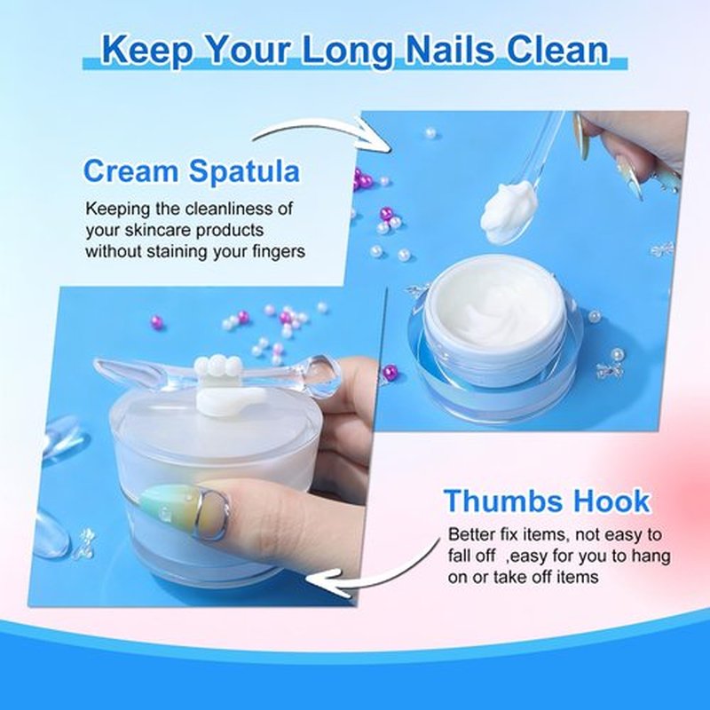 Raisetip Life Kit For Long Nails, Include Piercing Ball Grabber Tool,Bracelet Assistant,Card Grabber,Cream Spatula & Thumbs Hook (12pcs)