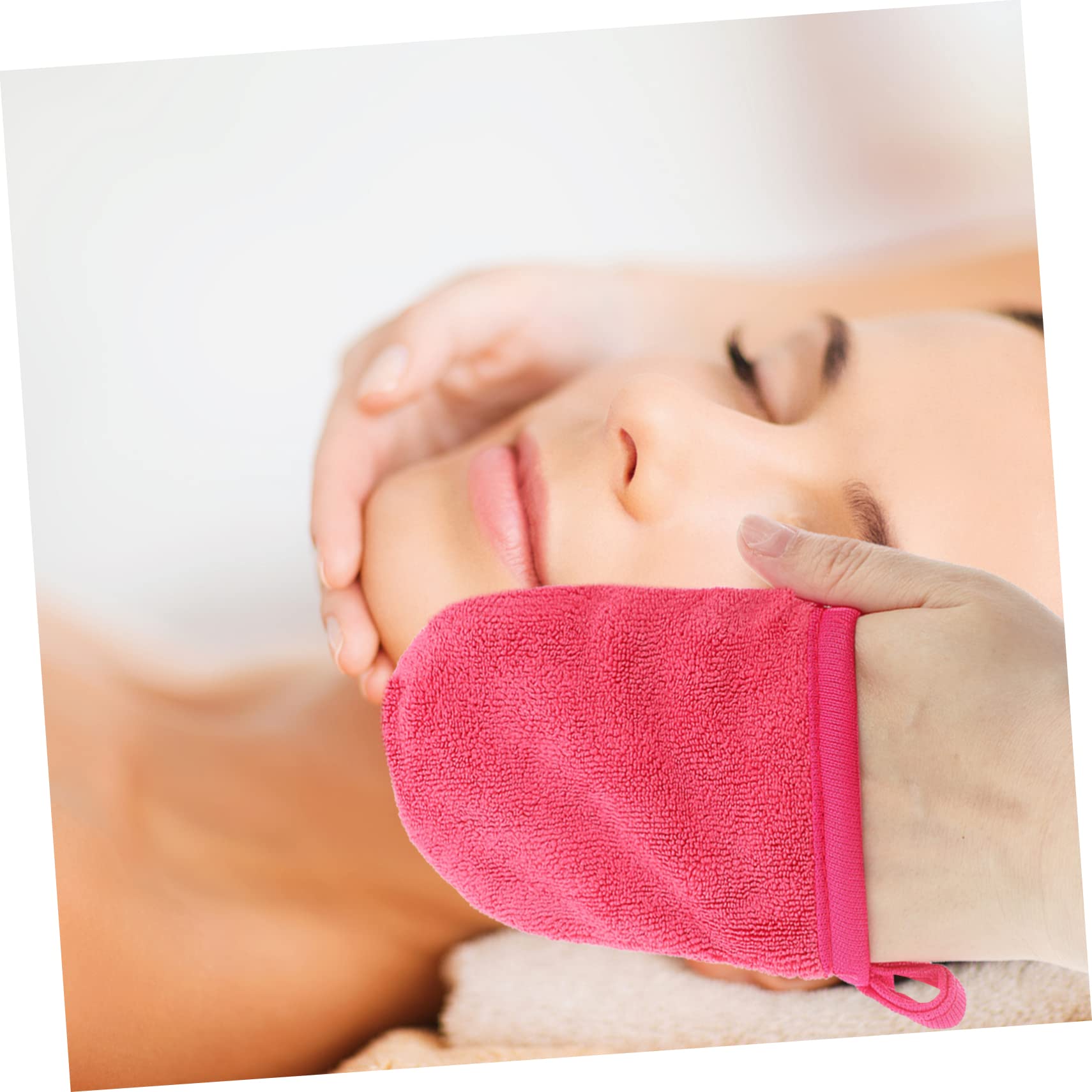 Beatifufu 4Pcs Microfiber Face Wash Gloves Reusable Makeup Remover Mitts Soft Facial Cleansing Cloths for Gentle Daily Skin Care and Makeup Removal