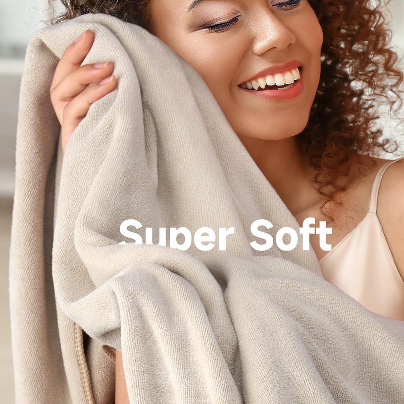 Umisleep Microfiber Hair Towel - Super Absorbent Wrap for Long Curly Hair | 41" x 22" - Camel Color