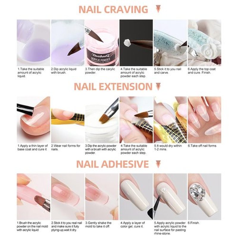 Acrylic Nail Kit With Drill And U V Light Full Nail Kit Set Professional Nail Starter Kit For Beginners Acrylic With Everything