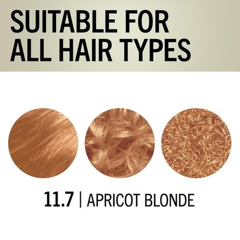 Schwarzkopf Keratin Hair Dye - 11.7 High Lift Apricot Blonde | Professional Permanent Color with Bond Enforcing System & Pre-Color Conditioner