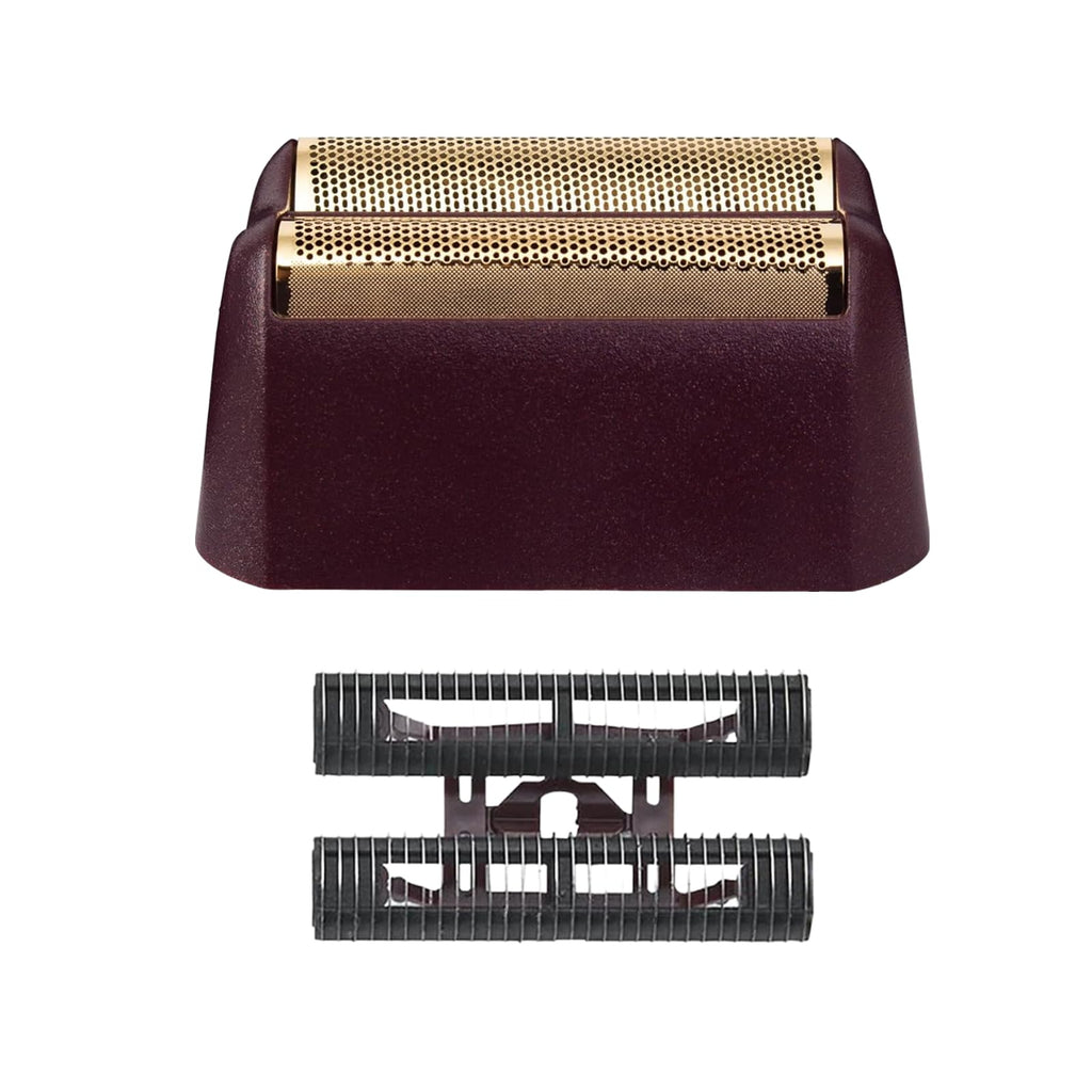 Professional Shaver Shaper Replacement Foil and Cutter Bar Assembly Compatible with wahl Shaver Foil 7031-100, 7043-100 5 Star Series Finale Shaver Super Close Shaving Replacement Heads, Red 1-Pack