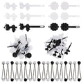 Yolev 72 Pieces Self Hinge Plastic Hair Barrettes for Girls Bowknot and Flower Hair Clips Cute Hair Barrettes 80s 90s Hair Barrette Hair Clip for Girls (Black/White/Transparent)