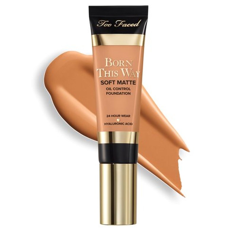 Too Faced Born This Way Soft Matte Foundation | Hydrating, Blurring, Waterproof, All-Day Oil Control Foundation that Helps Smooth Skin’s Appearance, 1 Fl Oz, Natural Beige