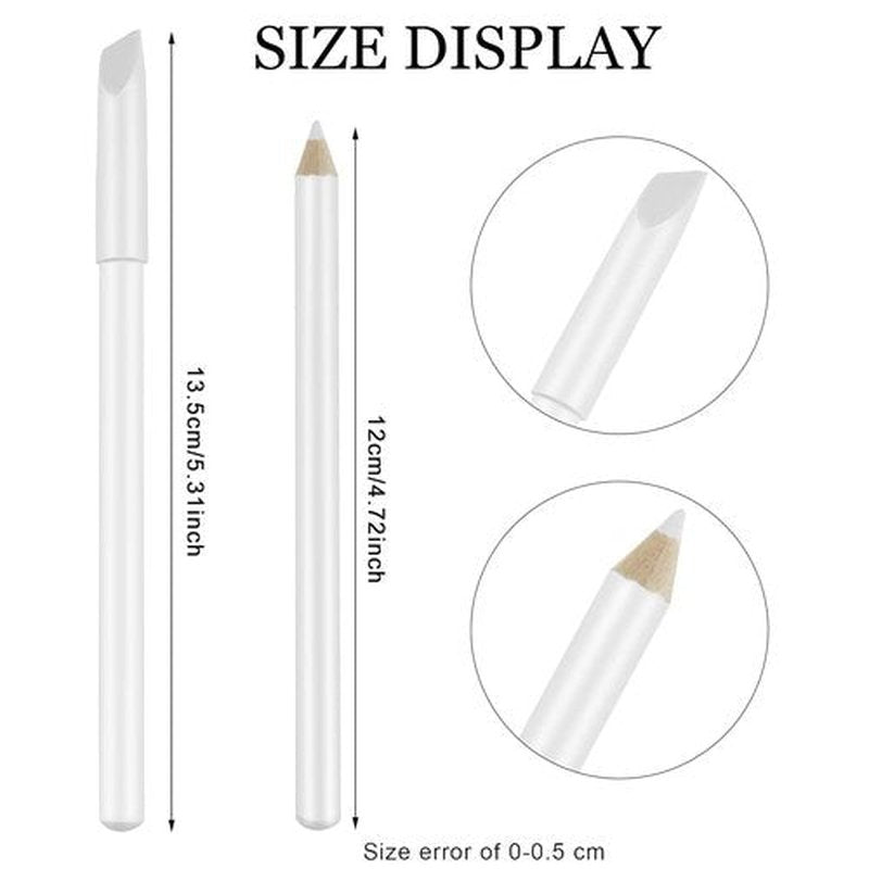 Maitys Nail Whitening Pencil - 2-in-1 White Nail Tool with Cuticle Pusher for DIY Manicure