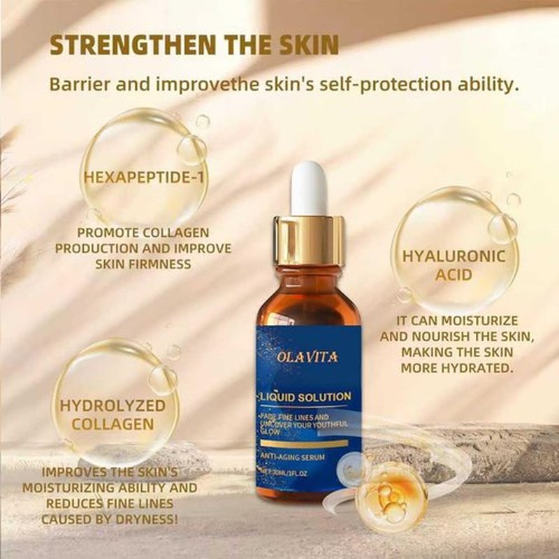 OLAVITA Anti-Aging Serum - Vitamin C, Retinol & Aloe Formula for Fine Lines & Uneven Texture | 2 Pack