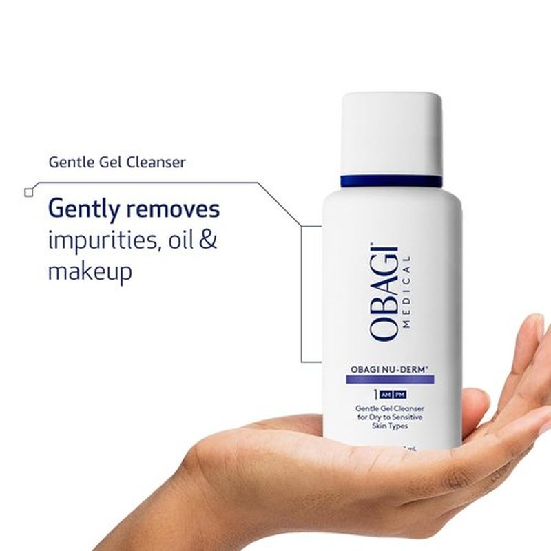 Obagi Medical Brightening Bundle - Full-Sized Nu-Derm Cleanser, Toner & Moisturizer | Brighten Dark Spots, Balance pH