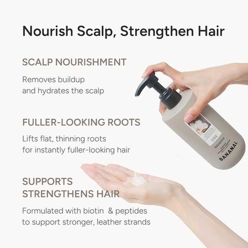 Hinoki Bloom Korean Rice Water Shampoo - Volumizing & Scalp Nourishing with Protein Complex & Biotin - 500ml / 16.90 fl oz