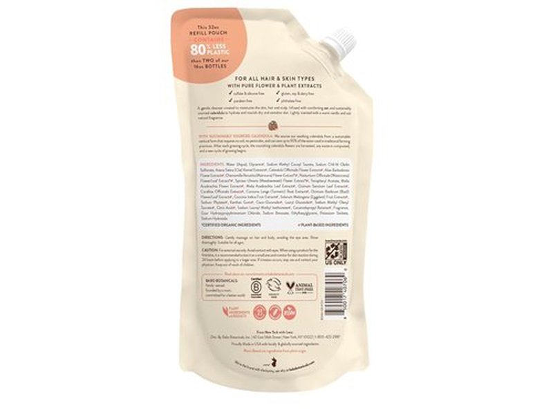 Babo Botanicals 2-in-1 Oat & Calendula Shampoo | Gentle Moisturizing Wash for Sensitive Skin – Vegan & Family-Safe