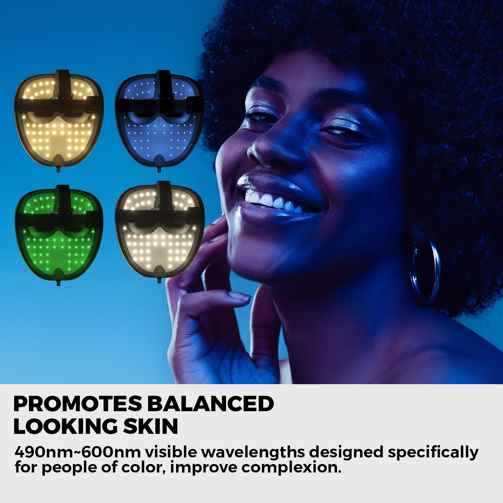 QuasarMD 7 in 1 Red Light Therapy Face Mask with Gold-Wire LED, 7 Color Light & Infrared Combo Therapy for Regulate Oil, Acne & Anti-Aging, Premium Cordless Home Skincare Device for Women, Men Gift