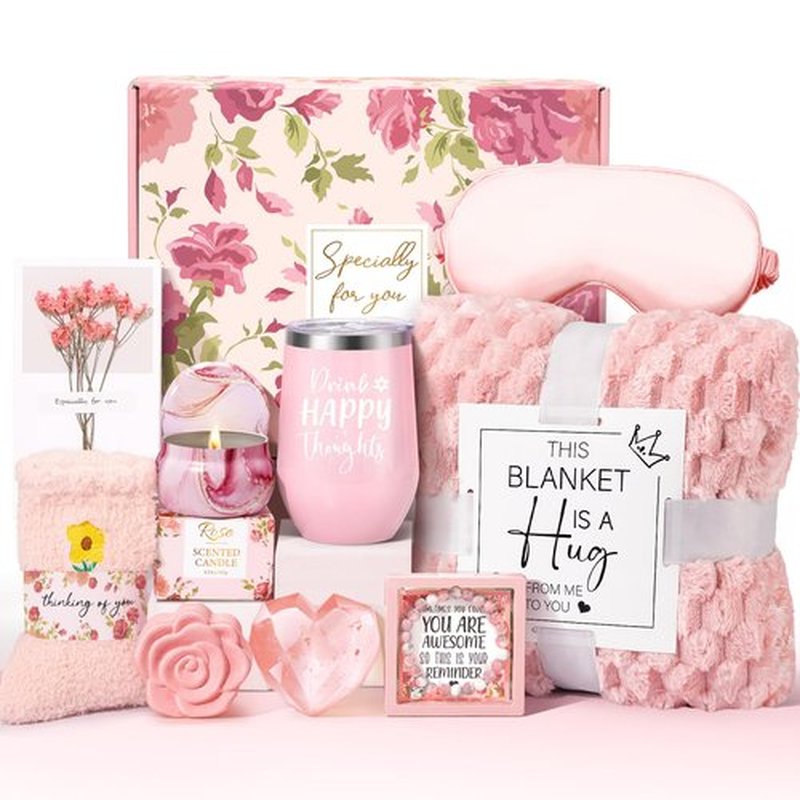 Birthday Gifts for Women Friendship, Unique Gift Baskets for Women, Best Friend Birthday Gifts, Self Care Gift Get Well Soon Basket, Care Package for Mom Her BFF Sister Wife Girlfriend