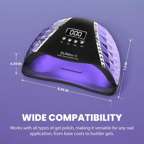 180W UV LED Nail Lamp, Gel Polish UV Light, 45 LED Nail Lights with Auto Sensor, LCD and 4 Timer Settings, Professional Nail Dryer, Blue Light Nail Lamp.